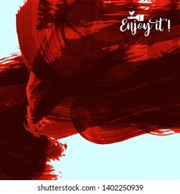 Vector background with artistic brush strokes. Abstract landscape painting for design. 