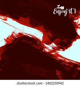 Vector background with artistic brush strokes. Abstract landscape painting for design. 