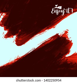 Vector background with artistic brush strokes. Abstract landscape painting for design. 