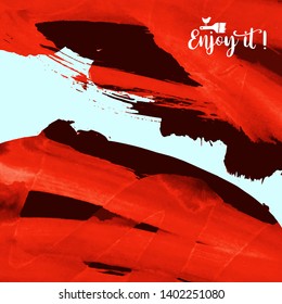 Vector background with artistic brush strokes. Abstract landscape painting for design. 