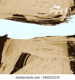 Vector background with artistic brush strokes. Abstract landscape painting for design. 
