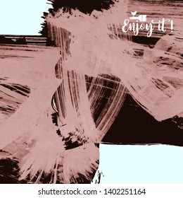 Vector background with artistic brush strokes. Abstract landscape painting for design. 