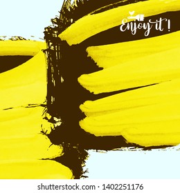 Vector background with artistic brush strokes. Abstract landscape painting for design. 