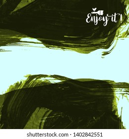 Vector background with artistic brush strokes. Abstract landscape painting for design. 