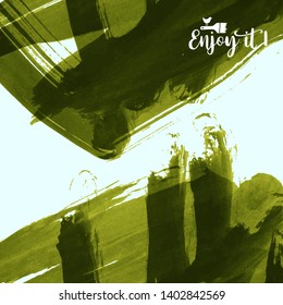 Vector background with artistic brush strokes. Abstract landscape painting for design. 