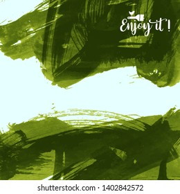 Vector background with artistic brush strokes. Abstract landscape painting for design. 