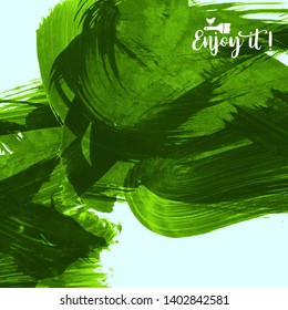 Vector background with artistic brush strokes. Abstract landscape painting for design. 