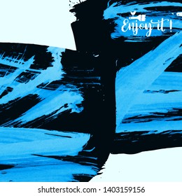 Vector background with artistic brush strokes. Abstract landscape painting for design. 