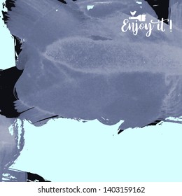 Vector background with artistic brush strokes. Abstract landscape painting for design. 