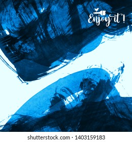 Vector background with artistic brush strokes. Abstract landscape painting for design. 
