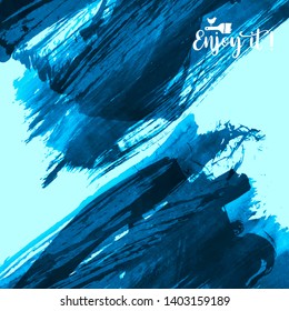 Vector background with artistic brush strokes. Abstract landscape painting for design. 