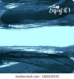 Vector background with artistic brush strokes. Abstract landscape painting for design. 