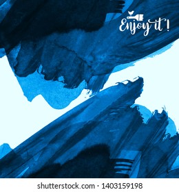Vector background with artistic brush strokes. Abstract landscape painting for design. 
