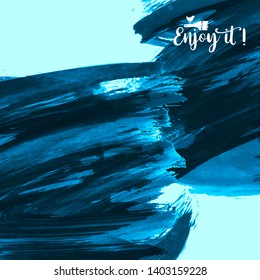 Vector background with artistic brush strokes. Abstract landscape painting for design. 