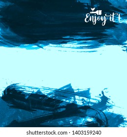 Vector background with artistic brush strokes. Abstract landscape painting for design. 