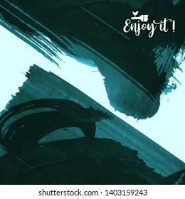 Vector background with artistic brush strokes. Abstract landscape painting for design. 
