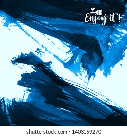 Vector background with artistic brush strokes. Abstract landscape painting for design. 