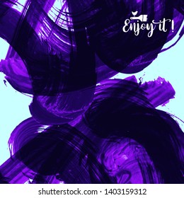 Vector background with artistic brush strokes. Abstract landscape painting for design. 
