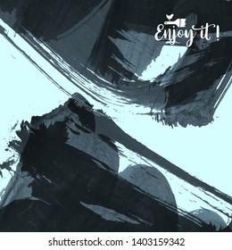 Vector background with artistic brush strokes. Abstract landscape painting for design. 