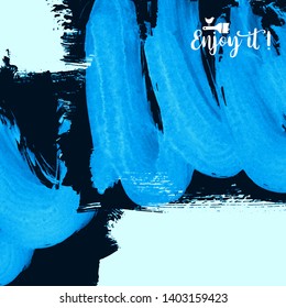 Vector background with artistic brush strokes. Abstract landscape painting for design. 