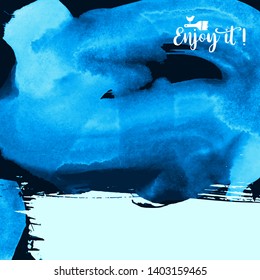 Vector background with artistic brush strokes. Abstract landscape painting for design. 