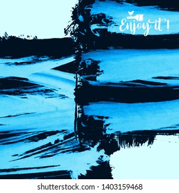 Vector background with artistic brush strokes. Abstract landscape painting for design. 