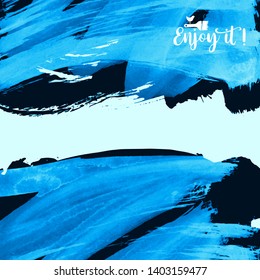Vector background with artistic brush strokes. Abstract landscape painting for design. 