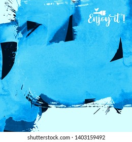 Vector background with artistic brush strokes. Abstract landscape painting for design. 