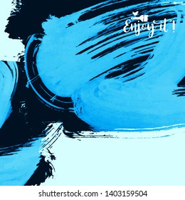 Vector background with artistic brush strokes. Abstract landscape painting for design. 
