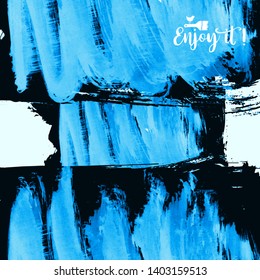 Vector background with artistic brush strokes. Abstract landscape painting for design. 