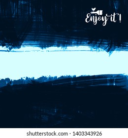 Vector background with artistic brush strokes. Abstract landscape painting for design. 