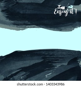 Vector background with artistic brush strokes. Abstract landscape painting for design. 
