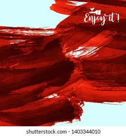 Vector background with artistic brush strokes. Abstract landscape painting for design. 