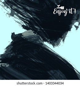 Vector background with artistic brush strokes. Abstract landscape painting for design. 