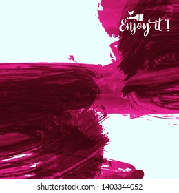 Vector background with artistic brush strokes. Abstract landscape painting for design. 