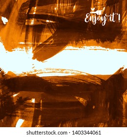 Vector background with artistic brush strokes. Abstract landscape painting for design. 