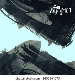 Vector background with artistic brush strokes. Abstract landscape painting for design. 
