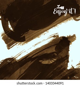 Vector background with artistic brush strokes. Abstract landscape painting for design. 