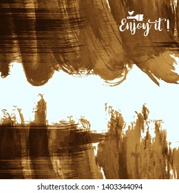 Vector background with artistic brush strokes. Abstract landscape painting for design. 