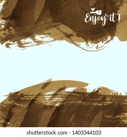 Vector background with artistic brush strokes. Abstract landscape painting for design. 