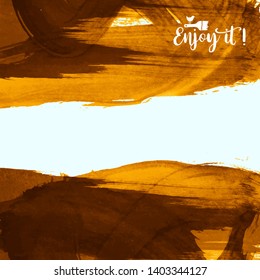Vector background with artistic brush strokes. Abstract landscape painting for design. 