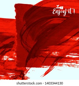 Vector background with artistic brush strokes. Abstract landscape painting for design. 