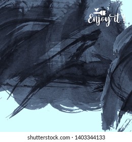 Vector background with artistic brush strokes. Abstract landscape painting for design. 