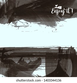 Vector background with artistic brush strokes. Abstract landscape painting for design. 