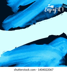 Vector background with artistic brush strokes. Abstract landscape painting for design. 