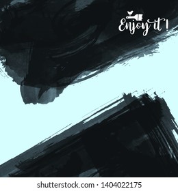 Vector background with artistic brush strokes. Abstract landscape painting for design. 