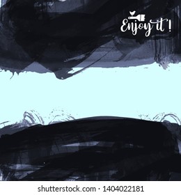Vector background with artistic brush strokes. Abstract landscape painting for design. 