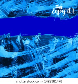 Vector background with artistic brush strokes. Abstract landscape painting for design. 