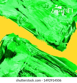 Vector background with artistic brush strokes. Abstract landscape painting for design. 