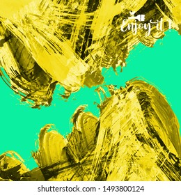 Vector background with artistic brush strokes. Abstract landscape painting for design. 